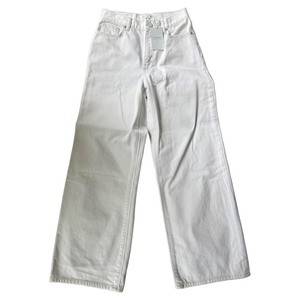La Ligne White Wide Leg Jeans